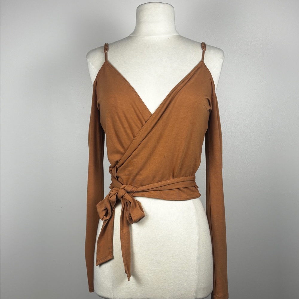 Criss Cross Off Shoulder Top Wrap Top
